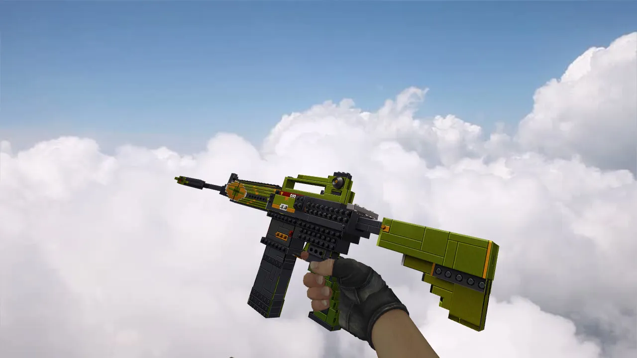 Скачать Модель M4A1 LEGO CSGO anims v_ для CS 1.6: w_ p_ модели, звуки, анимация осмотра и текстуры - Скриншот