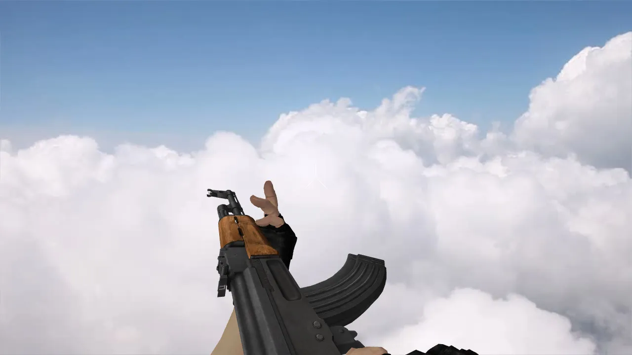 Скачать Модель «Classic-Offensive AK-47» (v_ и p_ модели) для CS 1.6: звуки, осмотр, текстуры - Скриншот