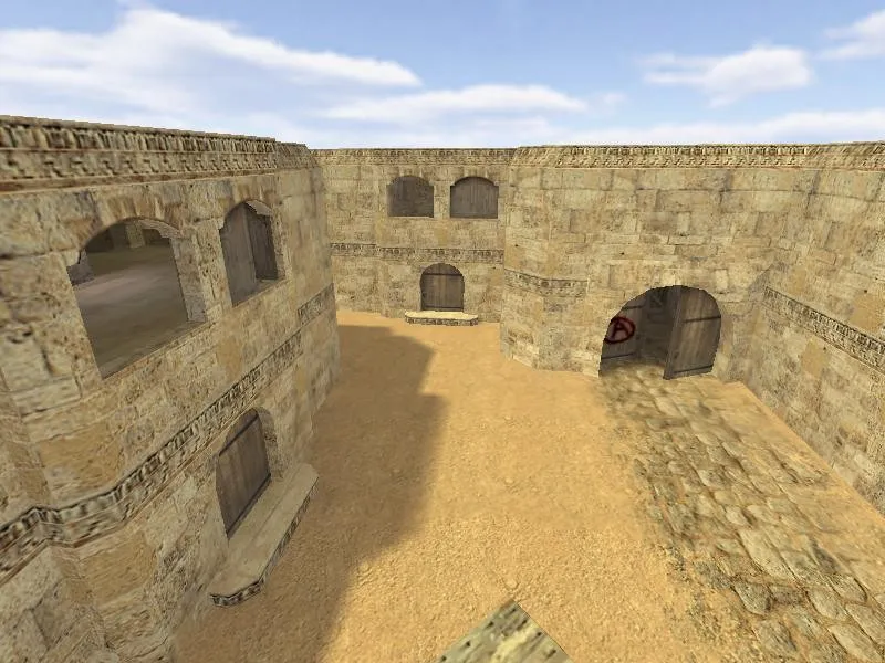 Скачать Карта de_dust2x2_unlimited для CS 1.6: баланс сторон, точки, .nav для ботов и оптимизация wpoly/epoly - Скриншот