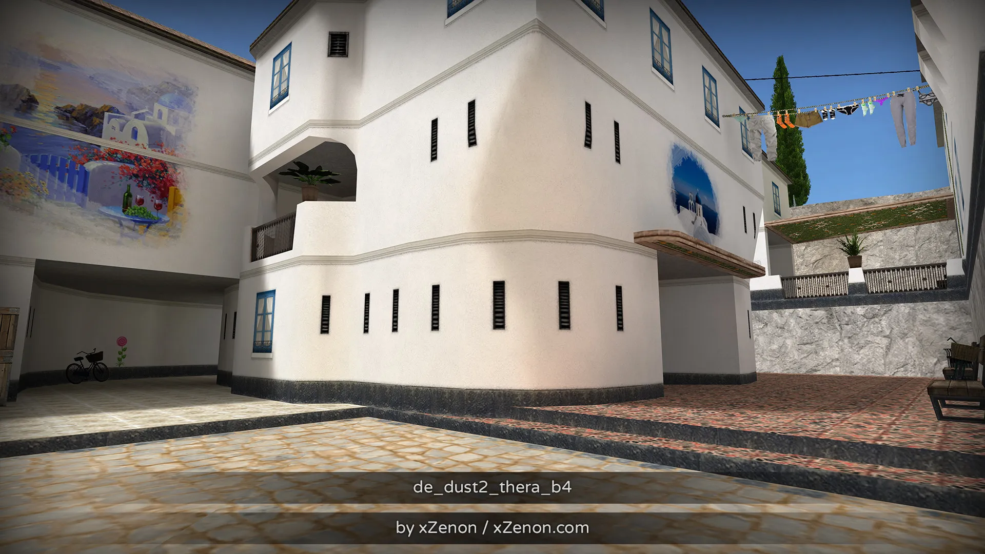 Карта de_dust2_thera_b3 для CS 1.6: тактика за CT и T, точки, маршруты, боты (.nav), оптимизация — скриншот 25