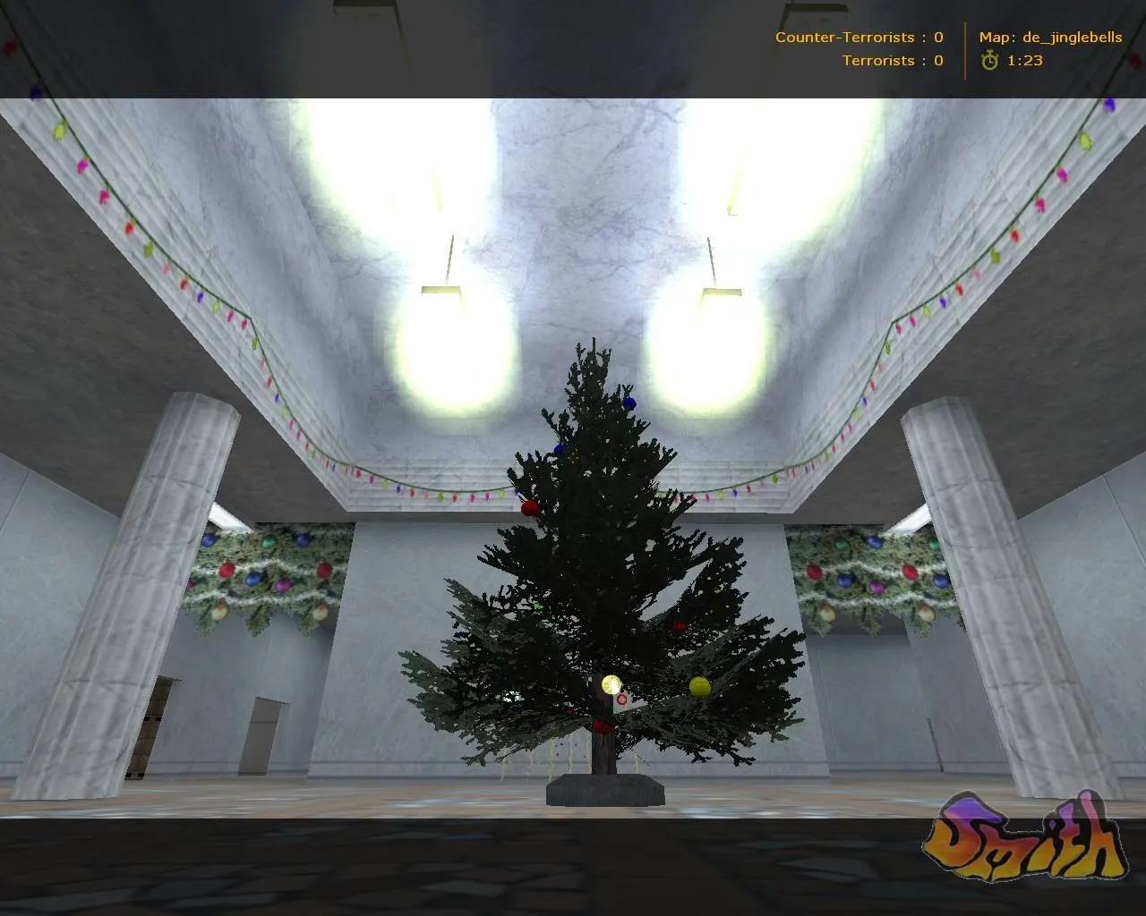 Скачать Карта de_jinglebells для CS 1.6 - Зимняя атмосфера и тактика - Скриншот