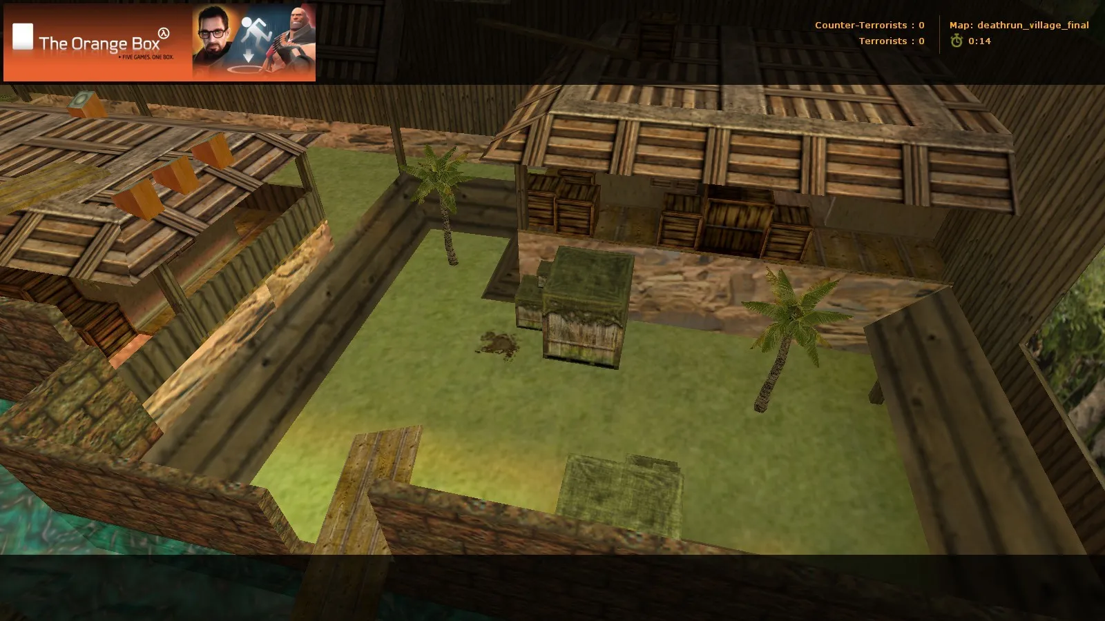 Скачать deathrun_village_easy_fixed для CS 1.6: карта deathrun, баланс сторон, точки, .nav, оптимизация - Скриншот