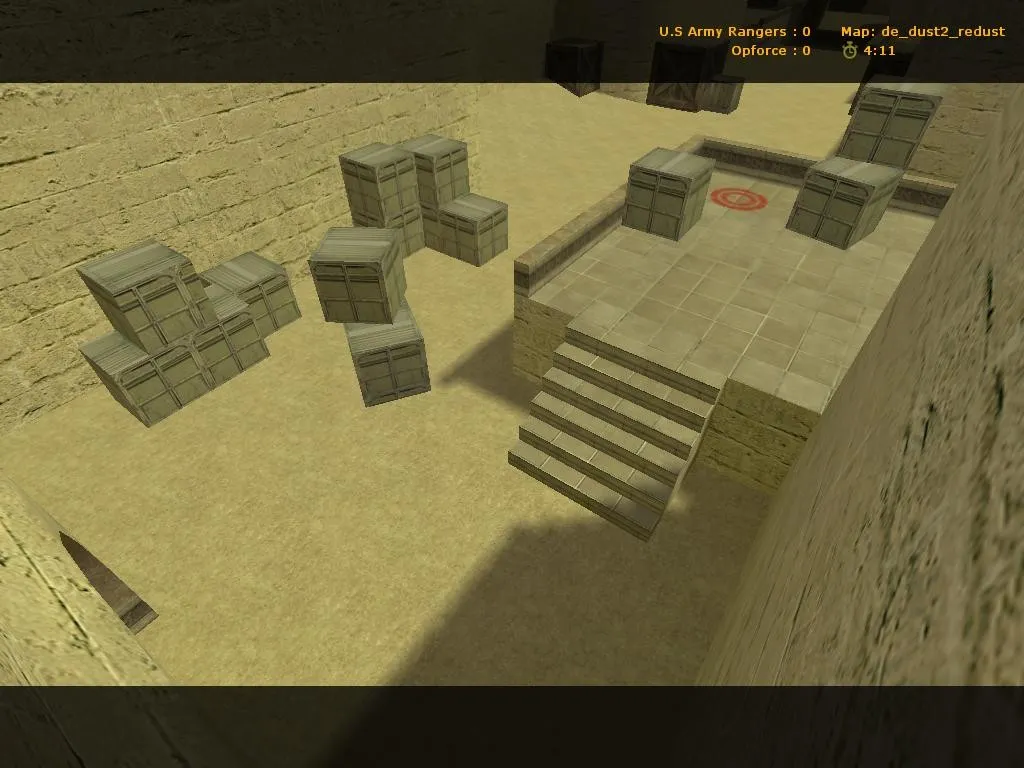 Скачать Карта de_dust2_redust для CS 1.6: баланс сторон, точки, .nav для ботов и оптимизация - Скриншот