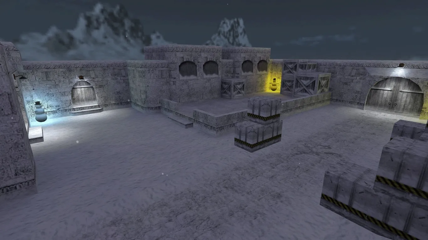 Скачать Карта de_dust_winter16 для CS 1.6: тактика за CT и T, точки, боты .nav, оптимизация wpoly/epoly - Скриншот