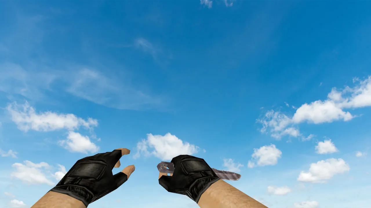 Скачать Модель «Blackshot Dive Knife» для CS 1.6: ножи v_model с звуками, анимацией осмотра и качественными текстурами - Скриншот