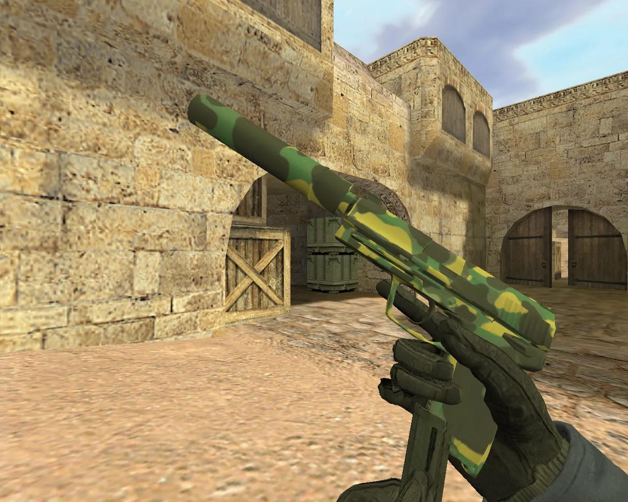 Скачать Модель USP Камуфляж для CS 1.6 - Качественный внешний вид и анимация - Скриншот