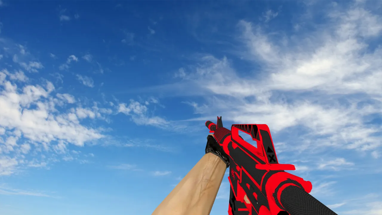 Скачать Модель M4A1 X-Force Redline v_ p_ w_ для CS 1.6: звуки, анимация осмотра и качество текстур - Скриншот