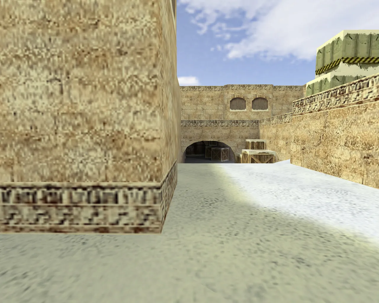 Скачать de_dust2_2x2_snow карта для CS 1.6: снежный Dust2, тактика за Т и КТ, точки под кросс и контроль мида - Скриншот