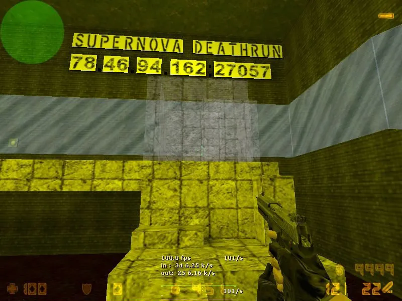 Скачать deathrun_supernova_v2 для CS 1.6: карта deathrun, раунды, ловушки, точки и оптимизация - Скриншот