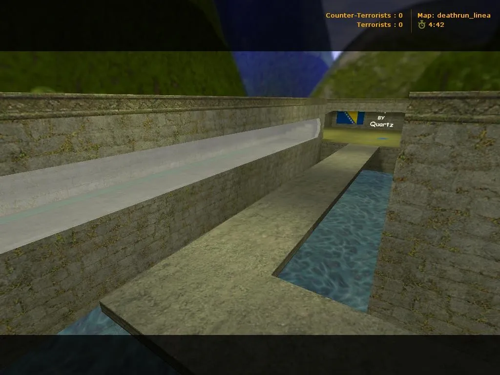 deathrun_linea для CS 1.6: карта deathrun, тактика за терр/контр, боты по .nav, оптимизация — скриншот 4