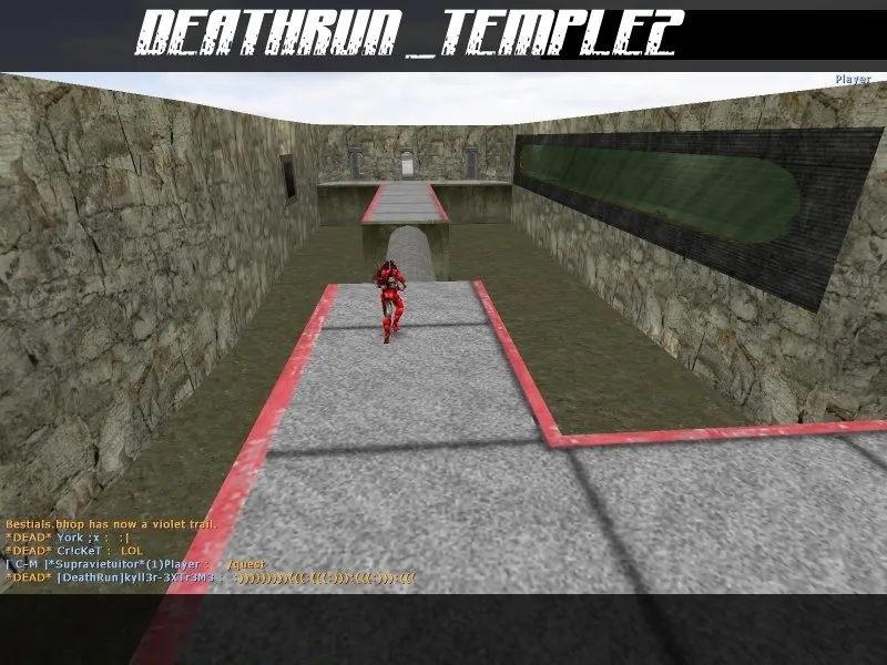 Скачать deathrun_temple2 для CS 1.6: карта, точки, .nav для ботов, оптимизация и установка - Скриншот