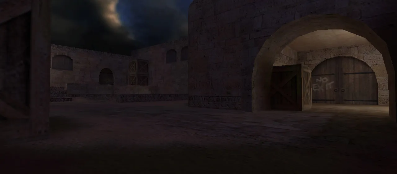 Скачать de_dust2_long_night для CS 1.6: ночная Dust2, точки, .nav для ботов и оптимизация - Скриншот