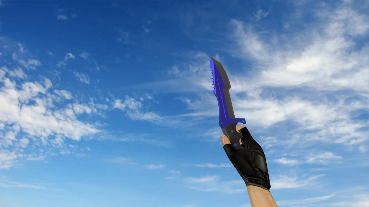 Скачать Модель «Huntsman Knife Automatic Blue» v_ для CS 1.6: p_ w_ модели, звуки, анимация осмотра и текстуры - Скриншот