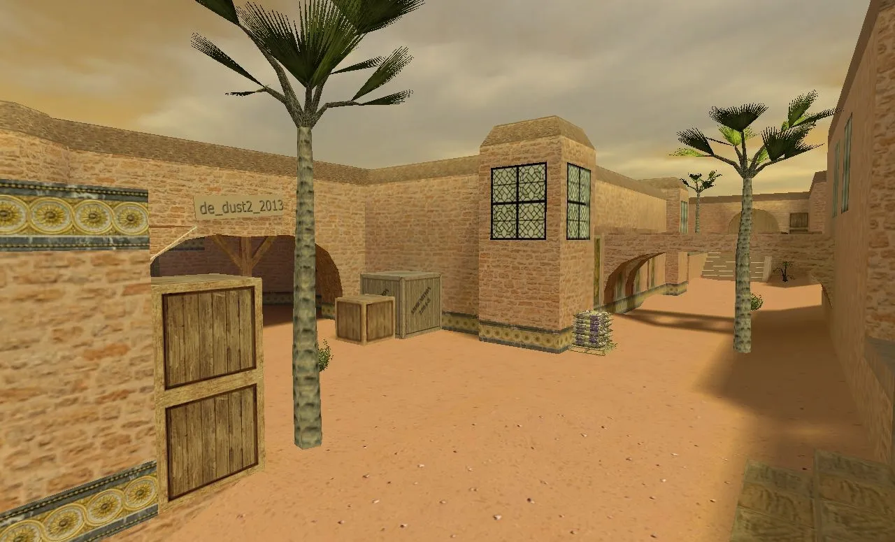 Скачать de_dust2_2013_final карта для CS 1.6: баланс сторон, точки под респ, .nav и оптимизация - Скриншот