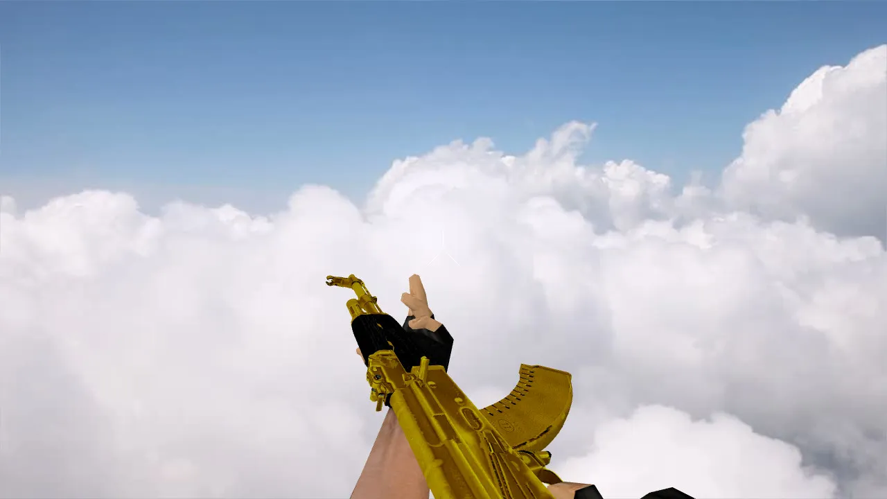 Скачать Модель «AK-47 Golden Anim» для CS 1.6 - Высокое качество и детали - Скриншот