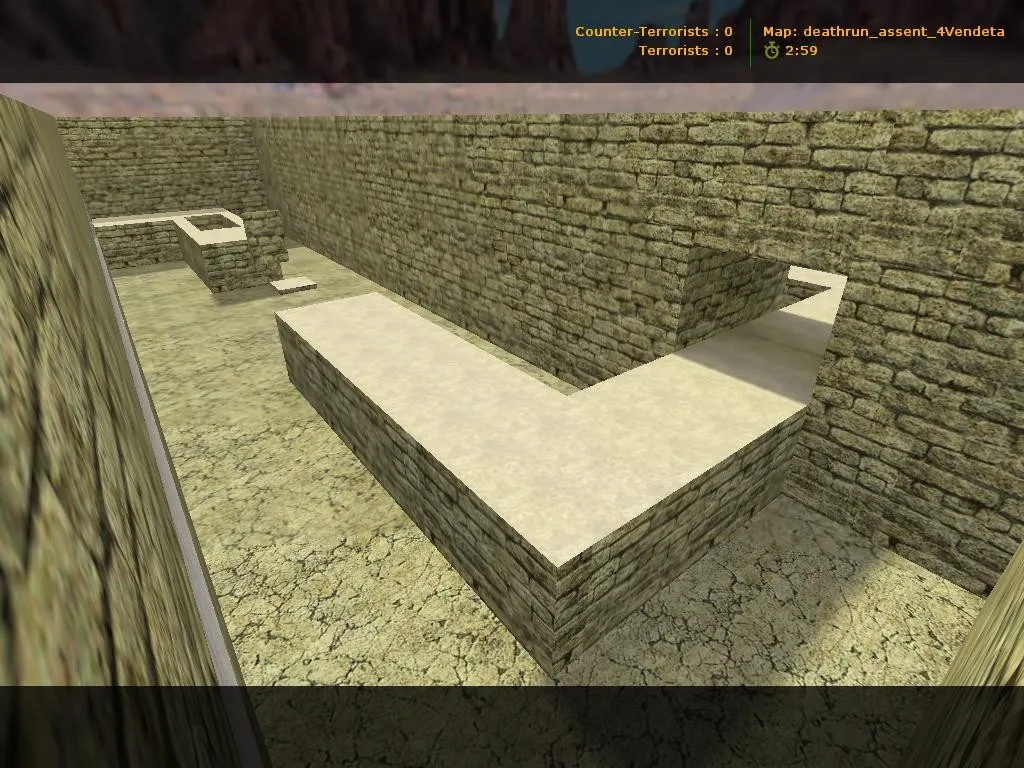 Скачать Карта deathrun_assent_4vendeta для CS 1.6: баланс сторон, точки, .nav и оптимизация - Скриншот