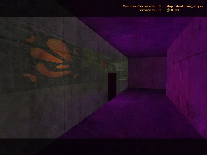 Скачать deathrun_abyss для CS 1.6: карта deathrun, точки, маршруты, .nav, оптимизация wpoly/epoly - Скриншот