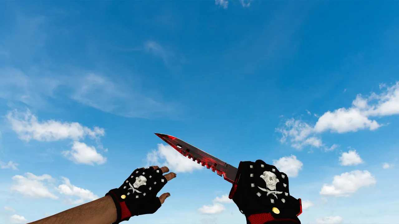 Скачать Модель ножа v_ M9 Bayonet Gamma Doppler Red для CS 1.6: p_ и w_ модели, анимация осмотра, звуки и текстуры - Скриншот