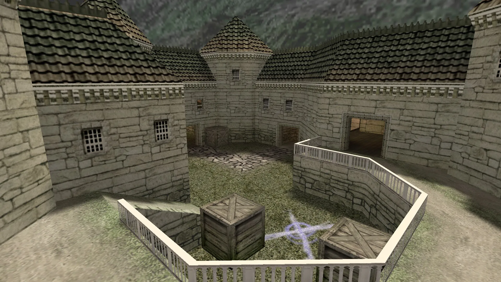Скачать de_deliverance для CS 1.6: тактика за CT/T, точки, .nav, оптимизация wpoly/epoly и баланс сторон - Скриншот