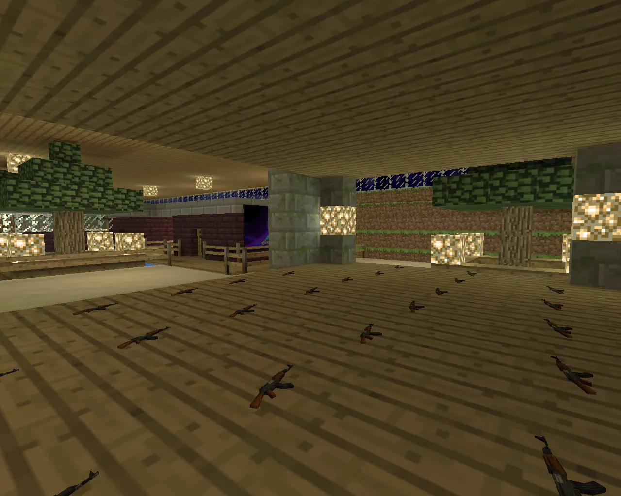Скачать fy_minecraft_night2 для CS 1.6: ночная FY-карта, баланс сторон и точки под раунды - Скриншот