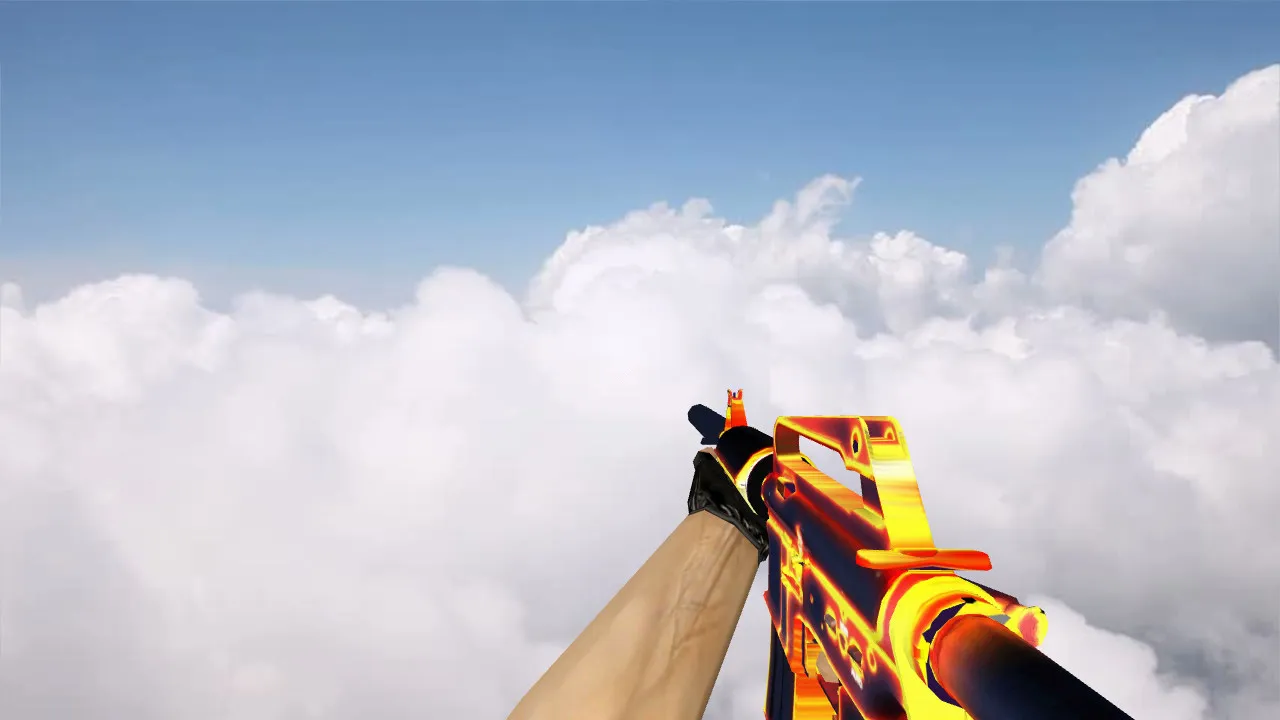 Скачать Модель M4A1 «Жар» для CS 1.6: v_, p_, w_ файлы, звук, анимация осмотра и качество текстур - Скриншот