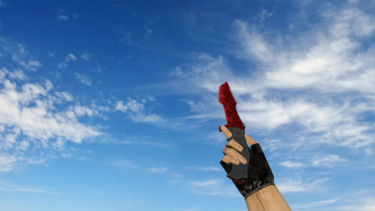 Скачать Модель ножа «Охотничий нож Knife «Убийство» v2» v_ p_ w_ для CS 1.6: звук, анимация осмотра, текстуры - Скриншот