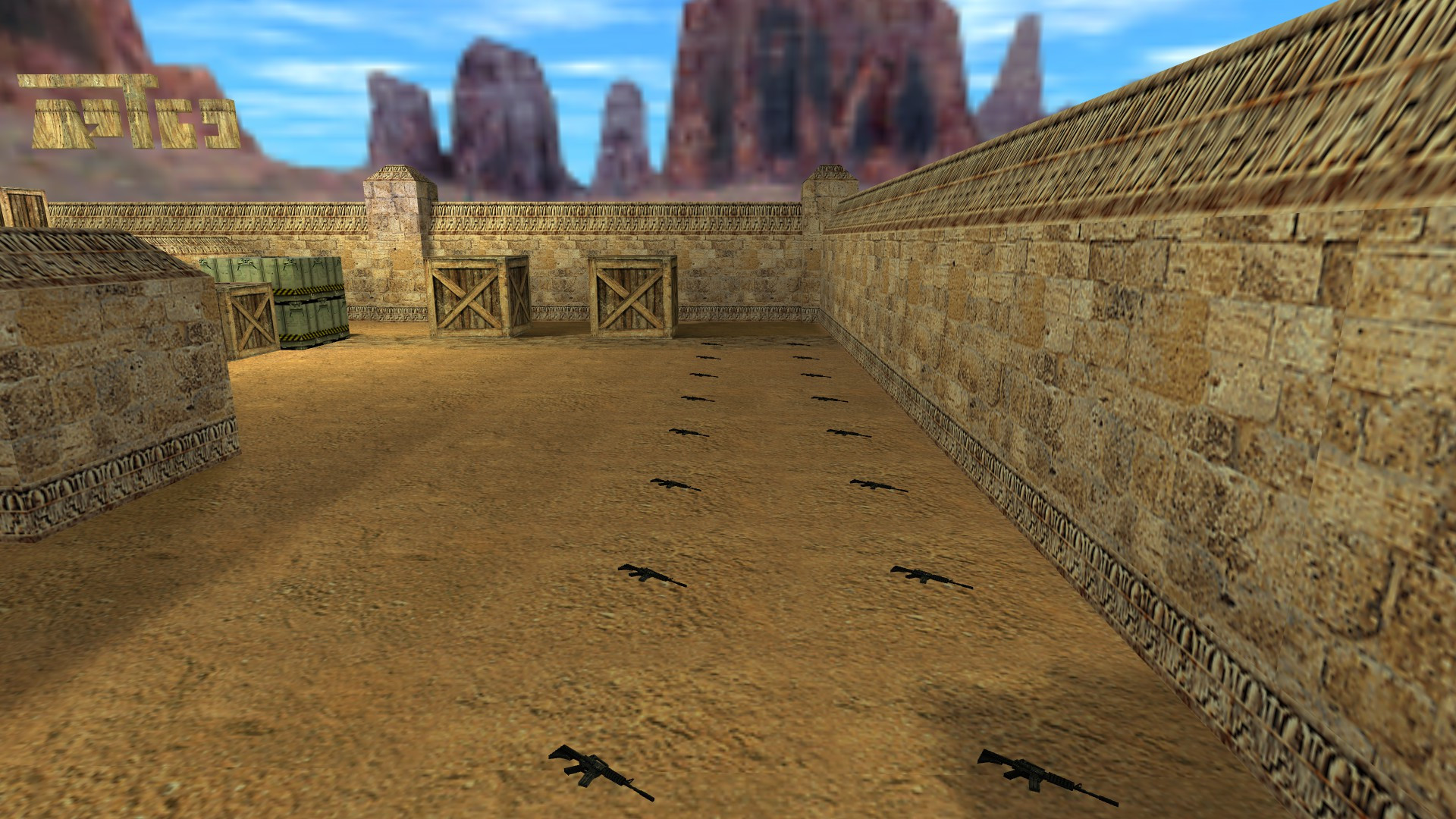 aim_dusty_courtyard — скриншот 3