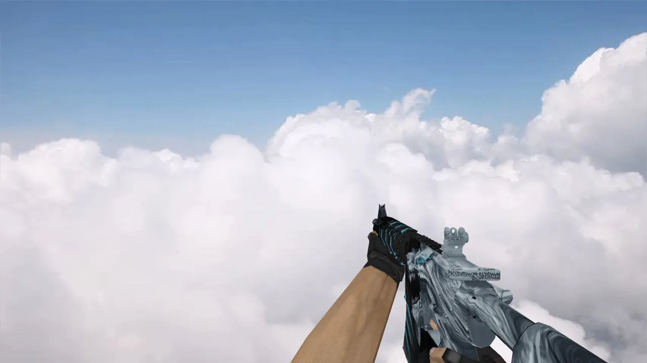 Скачать Модель v_ / p_ / w_ M4A4 Snowstorm для CS 1.6: звуки, анимация осмотра, текстуры - Скриншот