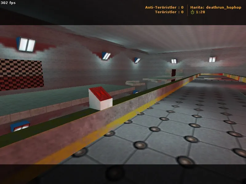 Скачать deathrun_hophop для CS 1.6: карта deathrun, точки, .nav для ботов и оптимизация под старые ПК - Скриншот