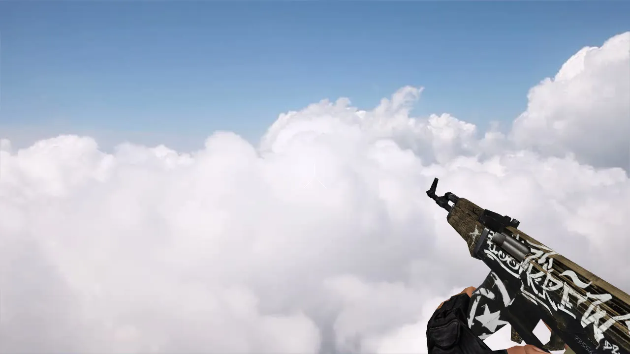 Скачать Default AK-47 Wasteland Rebel v_ p_ w_ модель для CS 1.6: звуки, анимация осмотра, текстуры - Скриншот