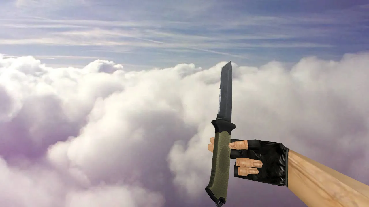 Модель «CSGO Ursus Knife Vanilla» v_ и p_ для CS 1.6: звуки, анимация осмотра, текстуры и настройка — скриншот 1