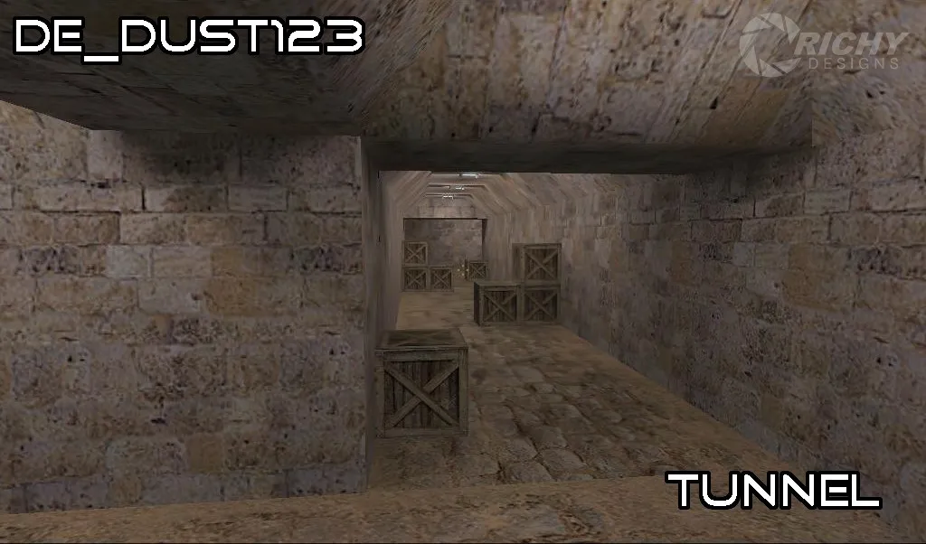 Скачать de_dust123 — карта для CS 1.6: тактики за CT и T, точки контроля, .nav и оптимизация wpoly/epoly - Скриншот