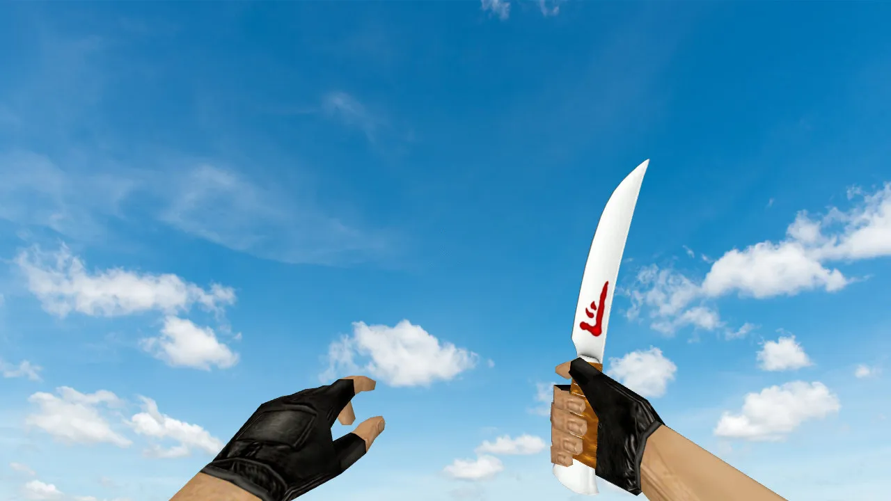 Модель «Bone Knife» для CS 1.6: v_boneknife, p_boneknife, w_boneknife — звуки, осмотр, текстуры и анимации — скриншот 1