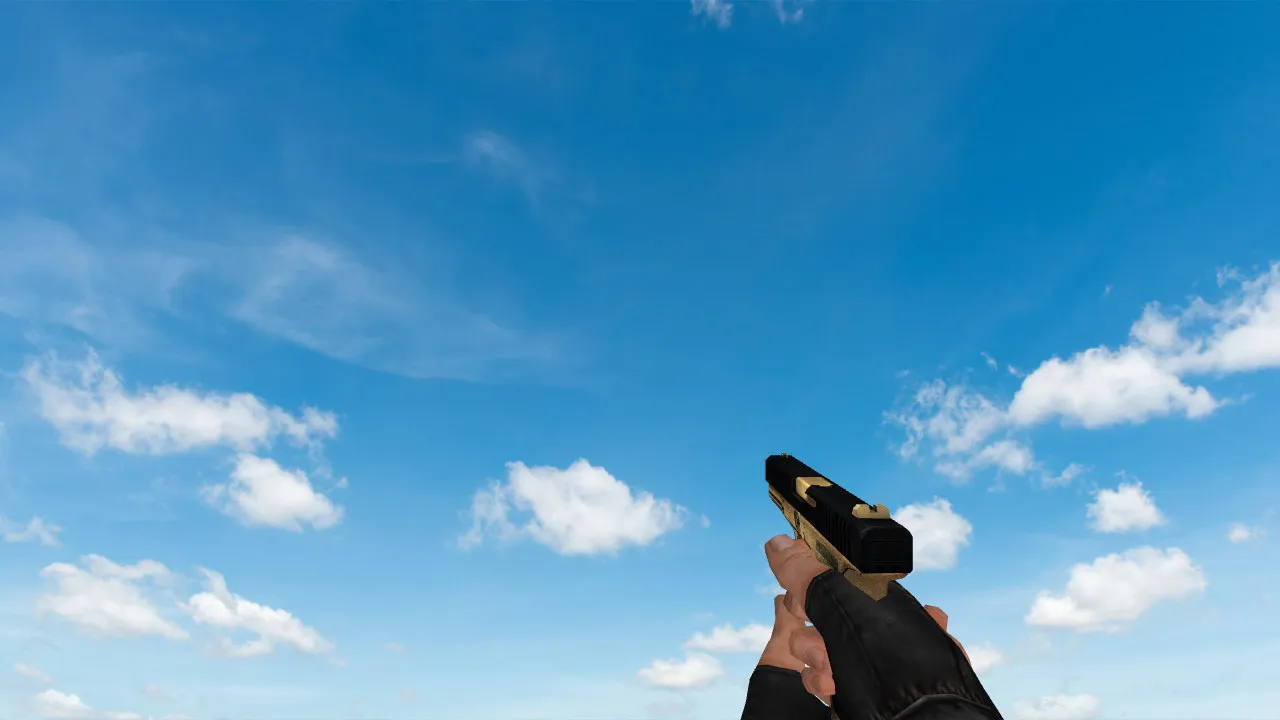 Пак моделей оружия Golden Weapon Pack для CS 1.6: v_, p_, w_ модели, звуки, анимация осмотра и настройки качества текстур — скриншот 12