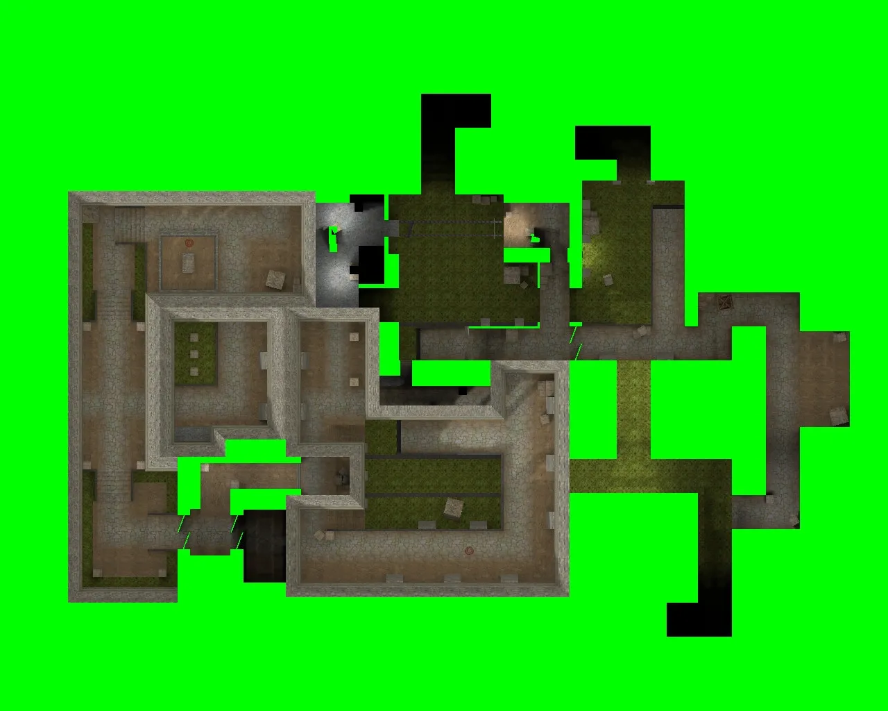 Скачать de_aztec_fal для CS 1.6: баланс сторон, точки, .nav, оптимизация wpoly/epoly и настройка ботов - Скриншот