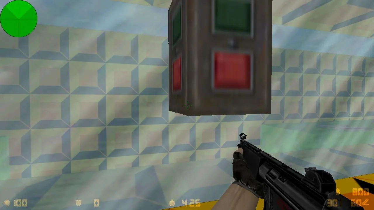 Скачать deathrun_toy_green для CS 1.6: карта Deathrun, точки заезда, маршруты, .nav и оптимизация - Скриншот