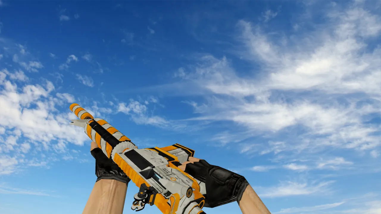 Скачать Модель M4A4 Area 51 v_m4a1a4_p для CS 1.6: звуки, анимация осмотра и четкие текстуры - Скриншот