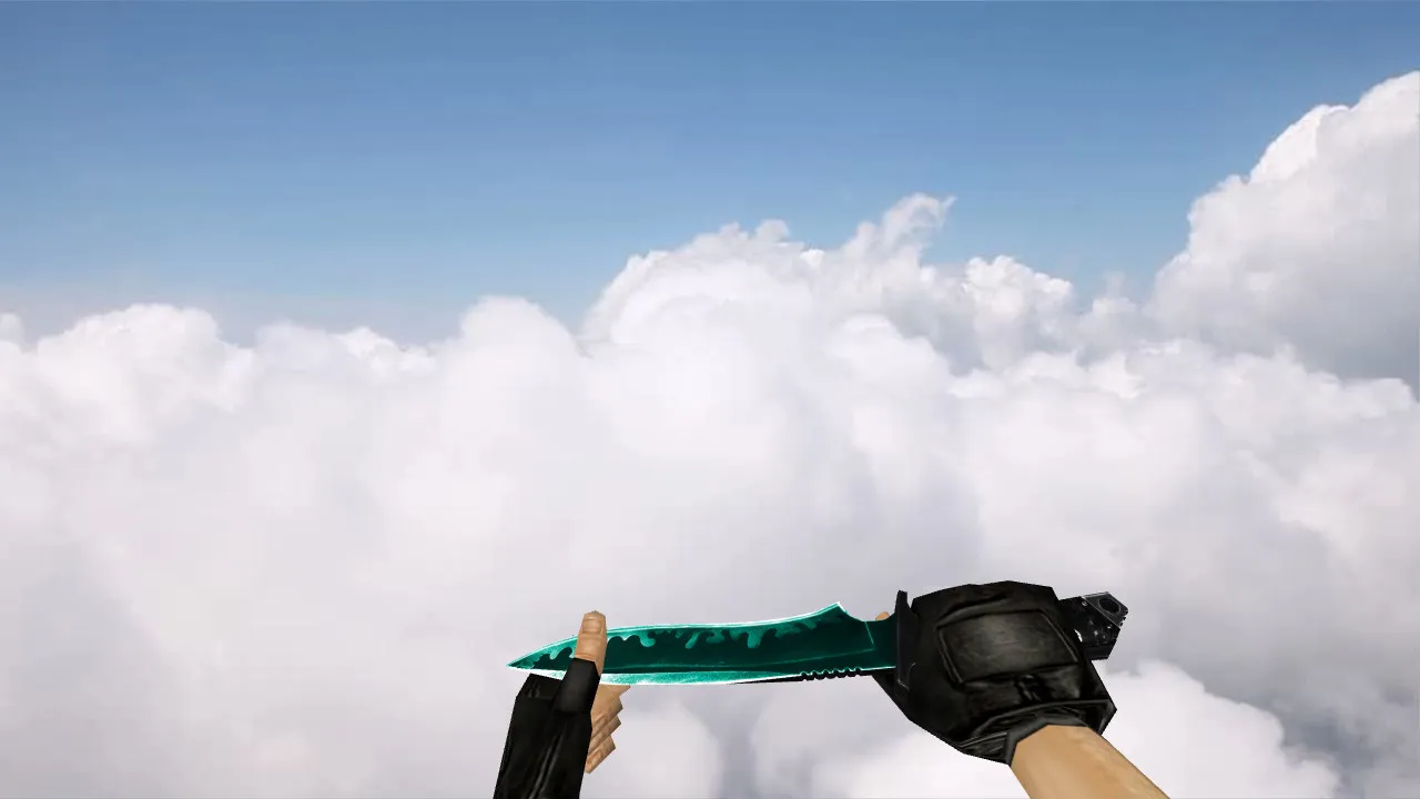 Default Knife Duality Lightblue v_ нож для CS 1.6: v_ и p_ модели, звук и анимация осмотра — скриншот 2