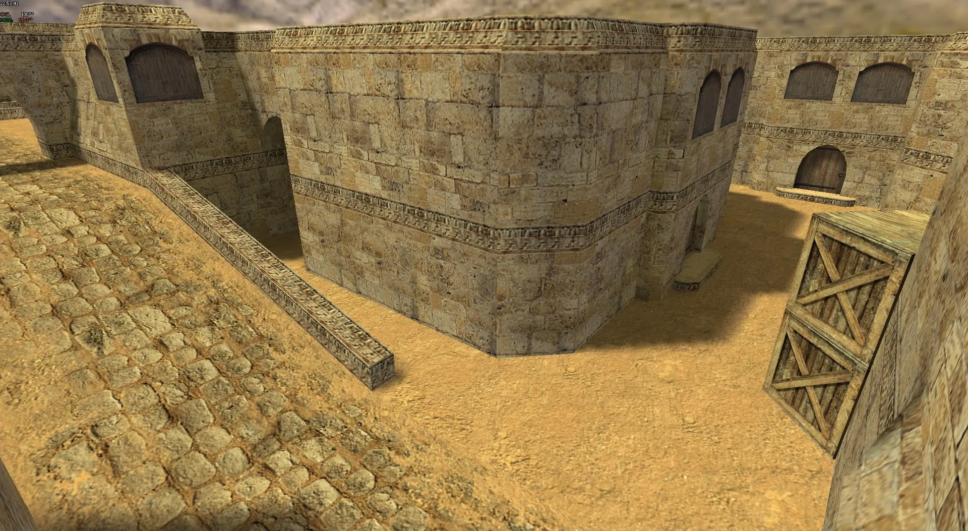 Скачать de_dust2_extended для CS 1.6: баланс сторон, точки, .nav для ботов, оптимизация wpoly/epoly - Скриншот