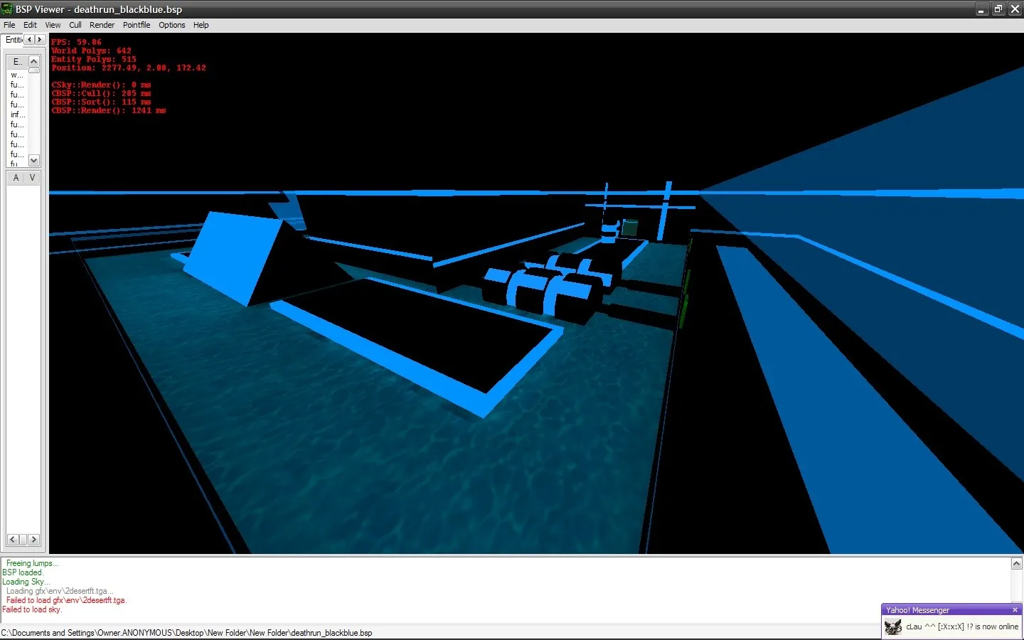 Скачать deathrun_glowblue_final для CS 1.6: тактики за терр/контр, точки, .nav и оптимизация wpoly/epoly - Скриншот