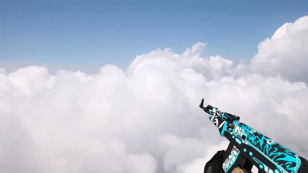 Скачать Default AK-47 Frontside Misty v_ модели для CS 1.6: звуки, анимация осмотра, текстуры - Скриншот