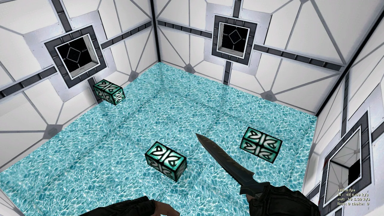 deathrun_hypercube для CS 1.6: карта с ловушками, реймпойнтами и .nav, баланс раундов — скриншот 4