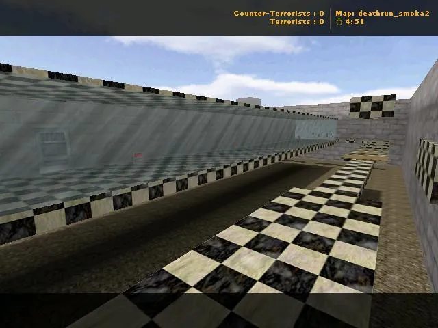 Скачать deathrun_smoka2 для CS 1.6: карта deathrun, баланс сторон, .nav для ботов, оптимизация wpoly/epoly - Скриншот