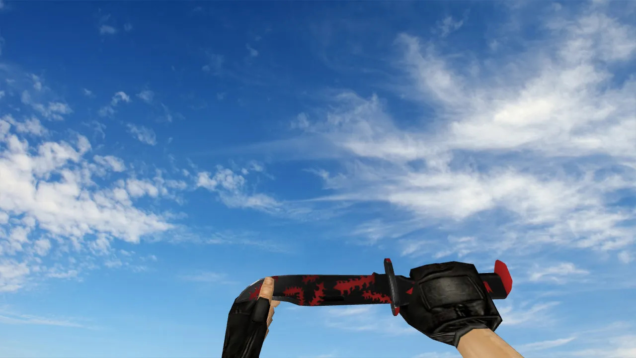 Скачать Модель «Death Red Knife» v_knife_p для CS 1.6: звуки, анимация осмотра, качество текстур - Скриншот
