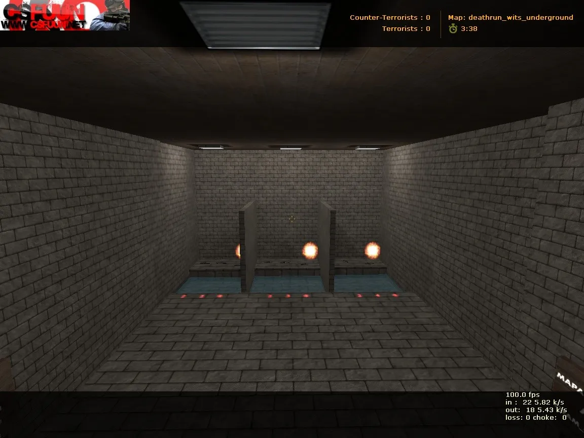 deathrun_wits_underground для CS 1.6: точки, боты, .nav и оптимизация карты — скриншот 6