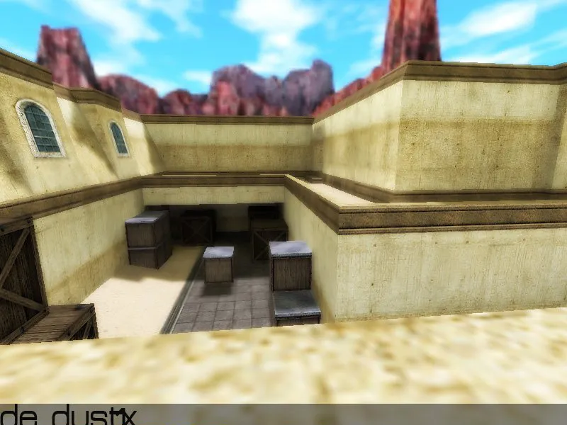 Скачать Карта de_dust1x для CS 1.6: точки, раунды, .nav и оптимизация wpoly/epoly - Скриншот