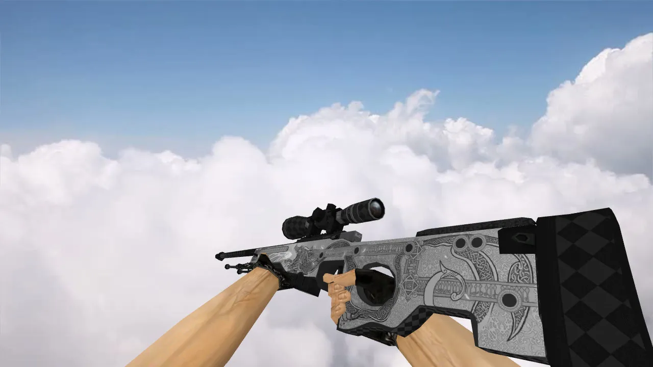 Скачать Модель AWP Silver Dragon Lore для CS 1.6 – Уникальный скин - Скриншот