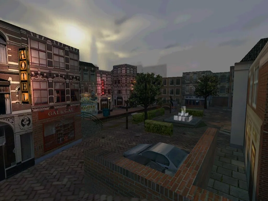 Скачать de_downtown для CS 1.6: установка карты, .nav для ботов, оптимизация и настройки сервера - Скриншот