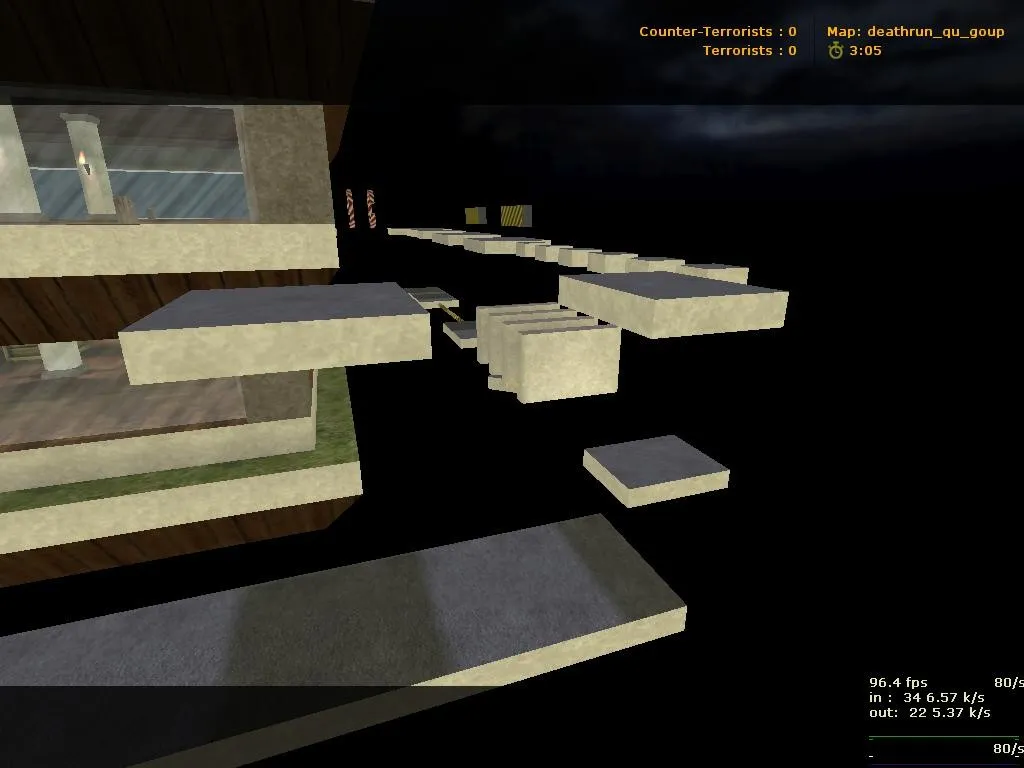 Скачать deathrun_qu_goup — карта Deathrun для CS 1.6: точки, маршруты, .nav и оптимизация - Скриншот