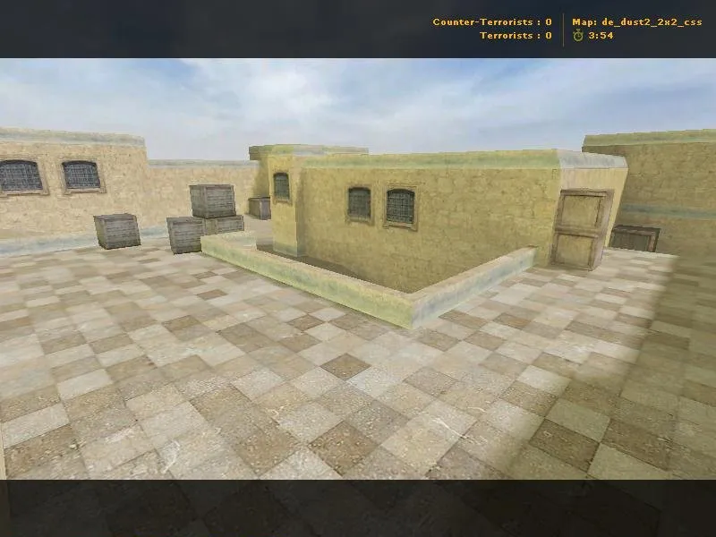 Скачать de_dust2_2x2_css карта для CS 1.6: точки, маршруты, боты (.nav) и оптимизация wpoly/epoly - Скриншот